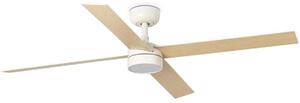 FARO 34355WT1S - LED димируем вентилатор RUDDER L 18W/230V CCT диаметър 132 см бежово/бяло WT + дистанционно управление