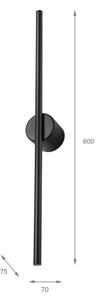 LED стенен аплик LANA LED/7W/230V 4000K черен