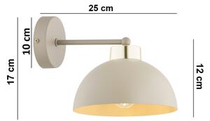 Brilagi - Стенна лампа MOON 1xE27/60W/230V бежова/златна
