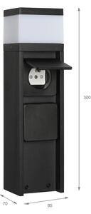 Външна лампа VESPER с 2 гнезда, 1xG9/5W/230V, IP44, 30 см, черна