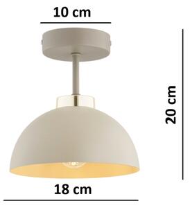 Brilagi - Повърхностно монтиран полилей MOON 1xE27/60W/230V бежов/златист