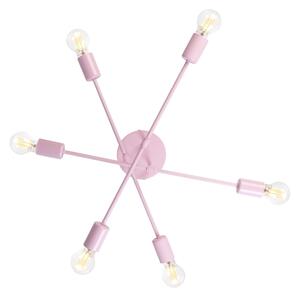 Плафон CAMBRIDGE 6xE27/15W/230V розов