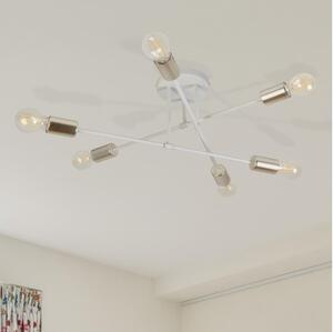 Полилей за повърхностен монтаж CAMBRIDGE 6xE27/15W/230V, месинг/бял