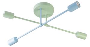 Плафон CAMBRIDGE 4xE27/15W/230V зелен/син