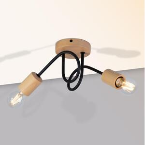 Плафон OXFORD 2xE27/15W/230V бор/черен