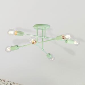 Плафонен полилей CAMBRIDGE 6xE27/15W/230V зелен