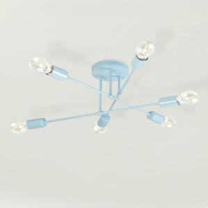 Полилей CAMBRIDGE за директен монтаж на тавана 6xE27/15W/230V, син
