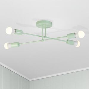 Плафонен полилей CAMBRIDGE 4xE27/15W/230V зелен