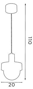 Пендел на шнур CANAN 1xE27/15W/230V Ø 20 см бежов