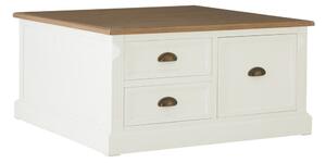 Бяла масичка за кафе от декор на ела 90x90 cm Hardwick – Premier Housewares
