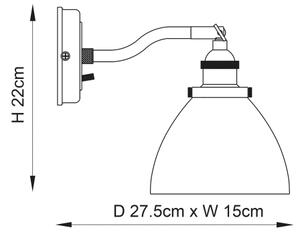 Endon 91739 - Стенно спот осветително тяло HANSEN 1xE14/40W/230V матов хром