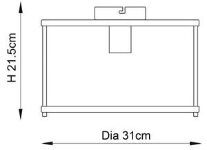 Endon 96150 - Таванно осветително тяло HOPTON 1xE27/10W/230V, лъскав хром