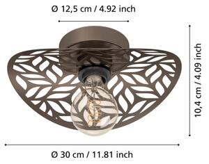 Eglo 44125 - Настенно осветително тяло SWABY 1xE27/60W/230V бронзово