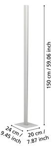 Eglo 901835-LED RGBW Димируема подова лампа BOLOGNANO-Z LED/10,5W/230V+LED/15,2W сива