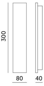 LED външно стенно осветително тяло MIRANA S LED/8W/230V 4000K IP44 30 cm черно