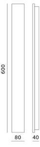LED външно стенно осветително тяло MIRANA LED/12W/230V 4000K IP44 60 см черно