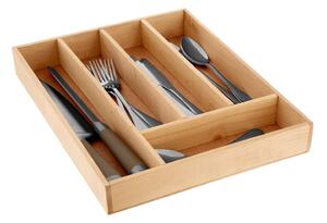 Дървен органайзер за прибори в естествен цвят 30 x 38 cm – Premier Housewares