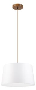 Полилей на кабел AIDA, 1xE27/60W/230V, Ø 35 cm, дъб/кафяв/бял