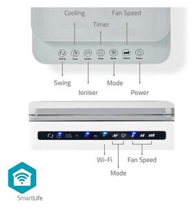 Nedis COOL116CWTW - Охладител за въздух 65W/230V Wi-Fi Tuya + дистанционно управление