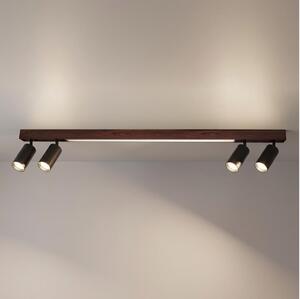 BRILAGI - LED точково осветително тяло SELE 4xGU10/30W/230V + LED/25W черно/дъбов декор