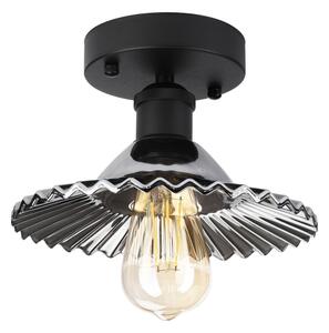 Плафонен полилей TRISH 1xE27/15W/230V черен/димчато черен