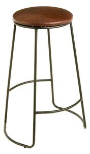 Черен/кафяв тапициран бар стол (височина на седалката 64 cm) Brixton – Premier Housewares
