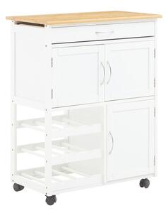 Бамбукова маса за сервиране на колелца 37x67 cm Harlow – Premier Housewares