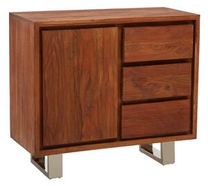 Скрин от масивна акация в тъмно естествен цвят 92x82x40 cm Simla – Premier Housewares