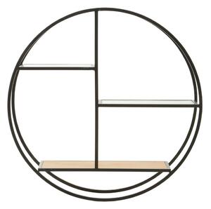 Черен/в естествен цвят на няколко нива метален стенен рафт 61 cm Mataram – Premier Housewares