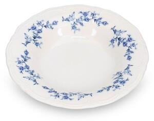 Бяла/синя супена порцеланова чиния ø 23,5 cm Retro – BonBistro