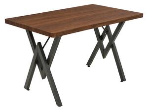 Маса VERTEX орех с черен метал 110x70x72см