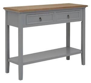 Сива конзолна маса от масивна Пауловния 34,5x99 cm Henley – Premier Housewares