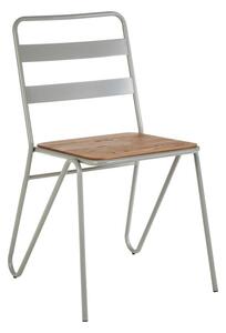 Сив/в естествен цвят трапезен стол от масивен бряст District – Premier Housewares