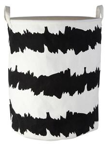 Черно-бял текстилен кош за пране Harga – Premier Housewares