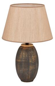 Сива/бежова настолна лампа с текстилен абажур (височина 46 cm) Yakamoz – Opviq lights