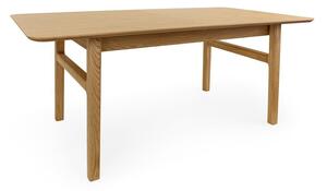 Сгъваема трапезна маса с допълнителна плоча от дъб 90x180 cm Curved – Woodman