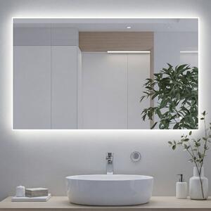 Правоъгълно огледало за баня с LED осветление 80x60/60x80 cm, двоен цвят, сензорен бутон, отоплителна подложка