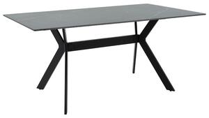 Mаса OLIVET синтерован камък черен мрамор-черен крак 180x90 x75cм