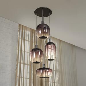 OSRAM висяща лампа Decor Needle Plate, сива, стомана, 4-светлинна, E27, Затъмняване, Сив, Дневна/трапезария, Метал, Модерен