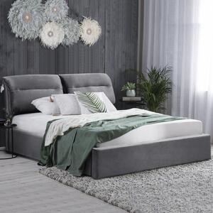 Тапицирано легло KENDRA с повдигащ механизъм - сив цвят 160x200см
