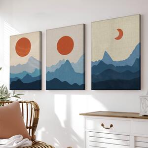 Стенно платно в рамка Voriel триптих с дигитален печат 40x2x60см