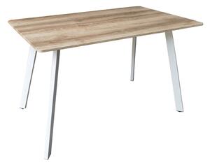 Маса SQUARO sonoma mdf с бели метални крака 120x70x75см