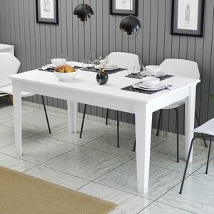 Маса за трапезария STANDARD меламин, бяла, с място за съхранение, 145x88x75см