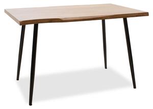 Трапезна маса NEVE mdf орех - метални черни крака 120x80x75см