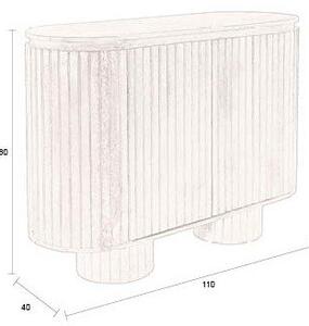 Тъмнокафяво шкафче от масивно манго 110x80x40 cm Kenji – Dutchbone