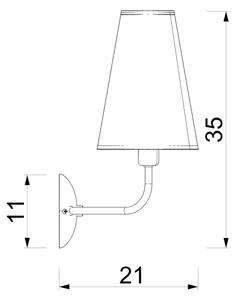 Стенно осветително тяло TORTOLA 2xE14/15W/230V кафяво/кремаво