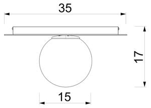 Плафон FLAT 1xE27/15W/230V, диаметър 35 см, бежов