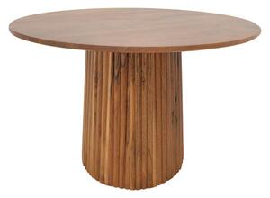 Маса TULLY масивно акациево дърво в нюанс орех d120x75см