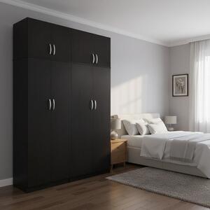 Четирикрилен гардероб с надстройка ATHOS /венге 160x42x240см