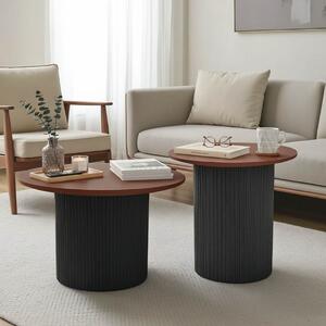 Комплект от 2 масички за кафе Dovel Brown 70x70x50 cm